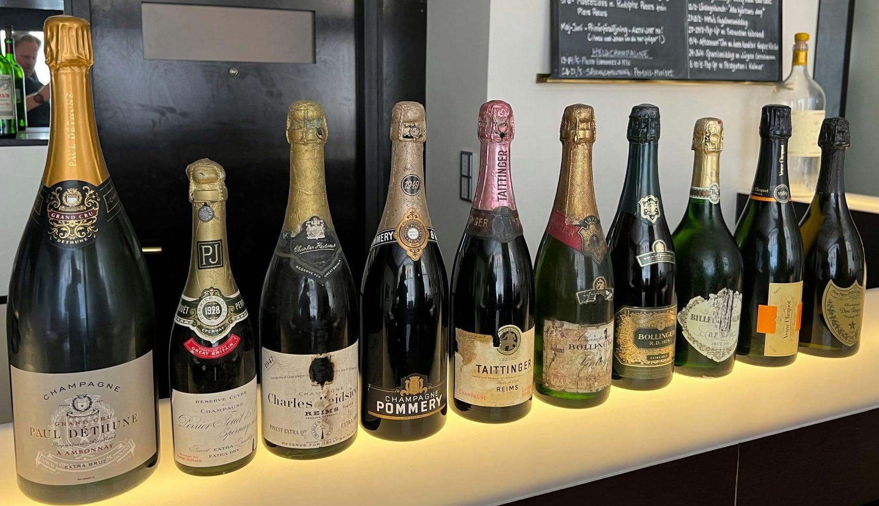 Champagneprovning 1900-talets bästa årgångar